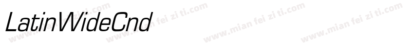 LatinWideCndObl Norm字体转换